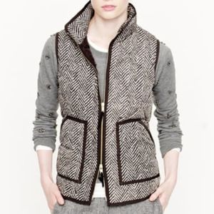 J crew xs harringbone print vest